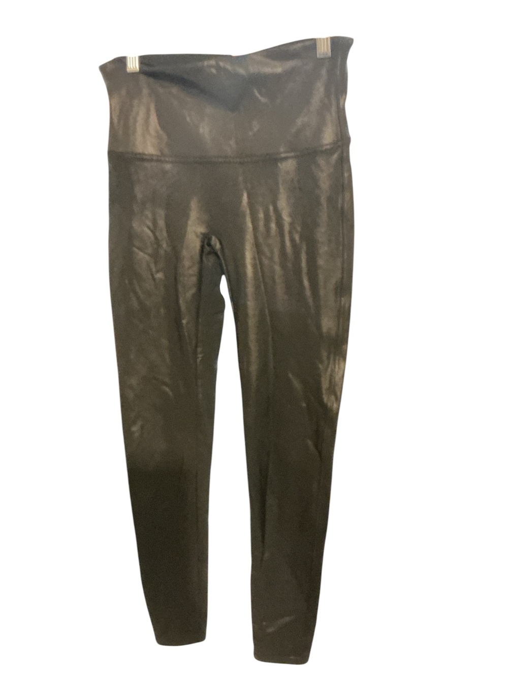 SPANX Black High-Waist Faux Leather Leggings